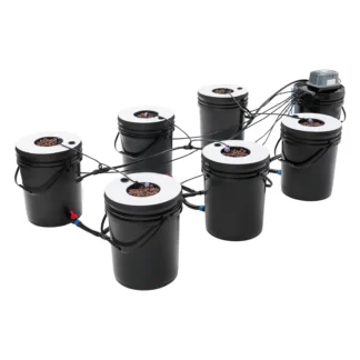 Hydroponic System Kit 7 Buckets, 20L DWC Deep Water Culture Indoor Garden for Lettuce Tomatoes Strawberries with Air Pump
