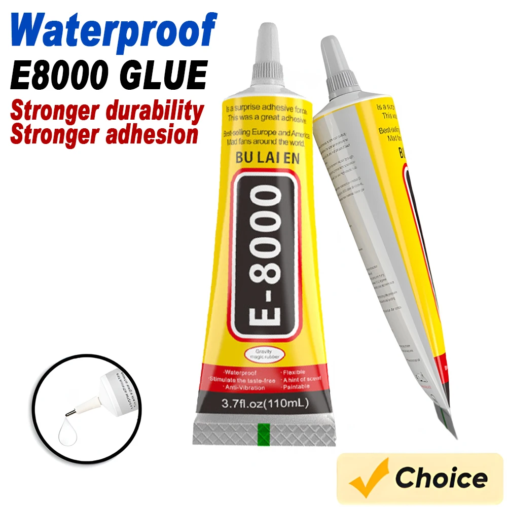 E8000 Multi-Purpose Liquid Glue Super Strong Adhesive for Jewelry Crafts Rhinestones DIY Phone Screen Glass Nail Gel 15/50/110ml