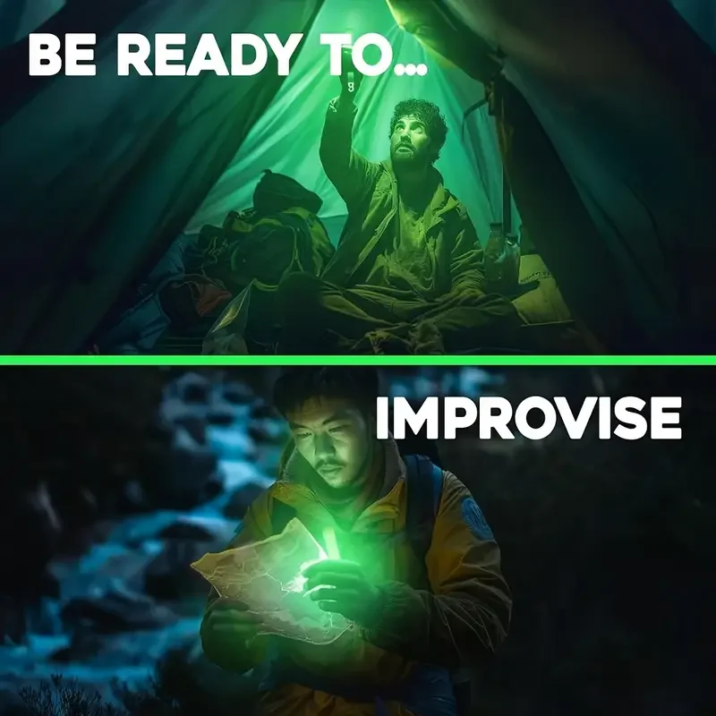 Green Chemiluminescent Glow-in-the-Dark Stick for Camping And Party - Long-Lasting Self-Luminous Stick - Image 2