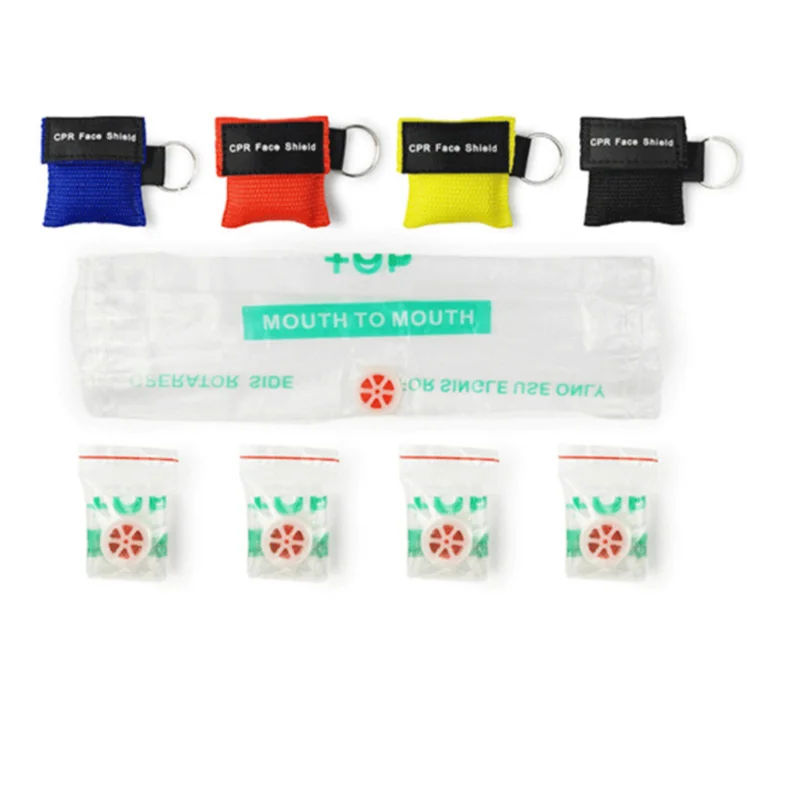 Keychain First Aid Emergency Face Shield CPR Mask Professional Outdoor Rescue Health Care Tools Jetting Resuscitator Mask - Image 4